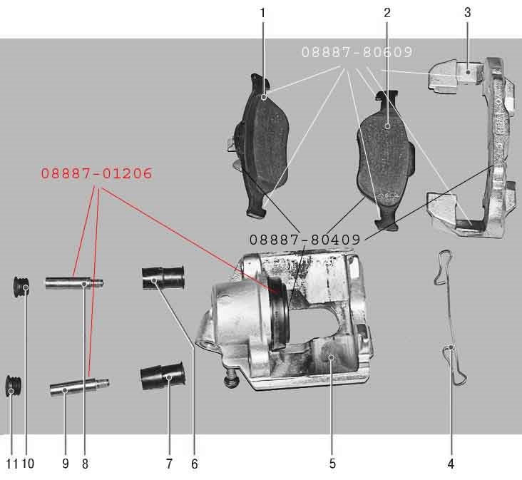 Смазка для суппорта — Toyota Corolla (140/150), 1,6 л, 2013 года ...