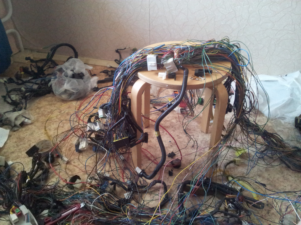 Переделка проводки галанта с праворульного на леворульный вариант ...