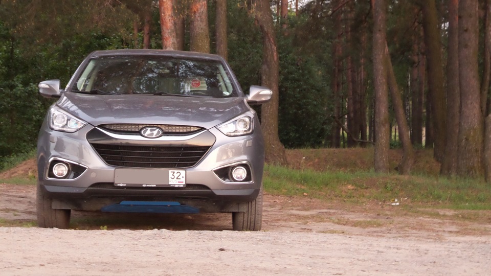 Покраска защиты картера "Синий" — Hyundai ix35, 2 л, 2014 года ...