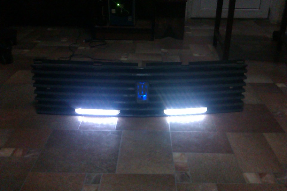 Установка ДХО (ДРЛ) в решетку Мосика — Москвич 2141, 1,8 л, 1990 года ...