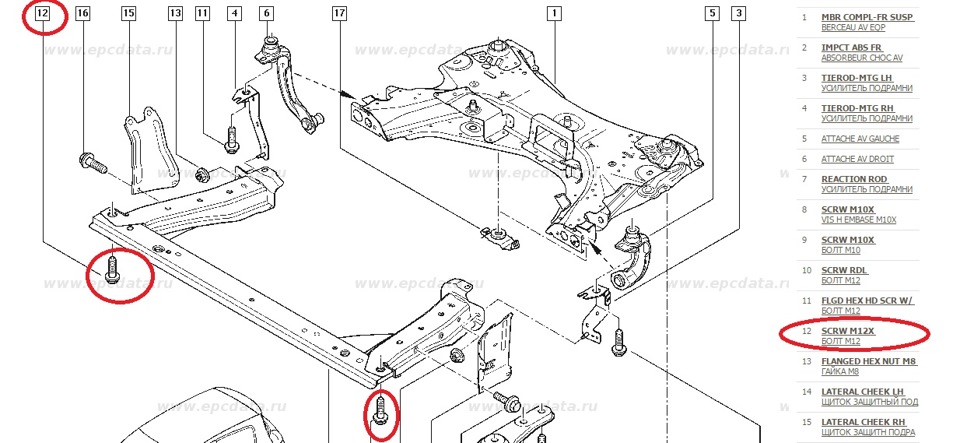 Схема подвеска рено меган 2 схема и названия