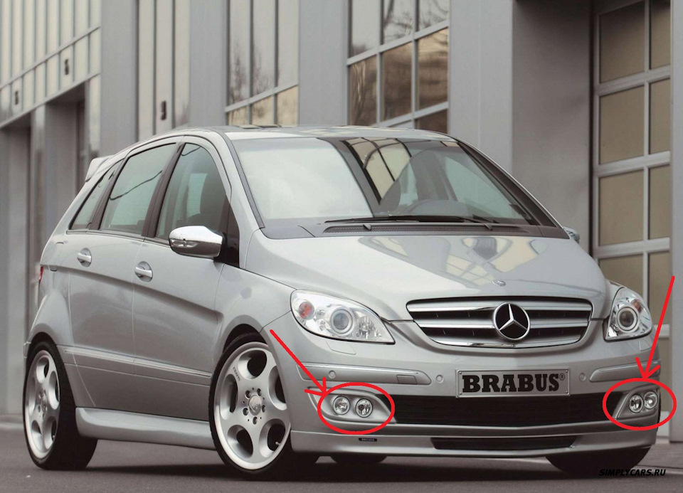 ПТФ в BRABUS обвес на Mercedes W245 — Mercedes-Benz B-Class (W245), 1,7 ...