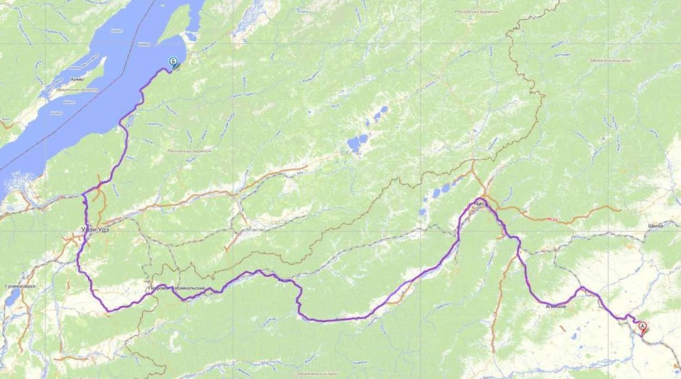 Расстояние Чита Байкальск - Расстояние между городами