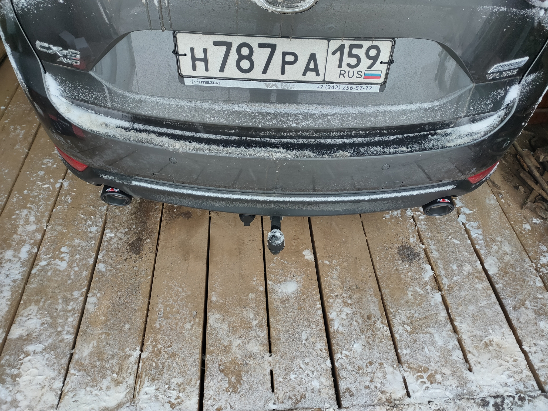Насадки на глушитель — Mazda CX-5 (2G), 2,5 л, 2019 года | аксессуары ...