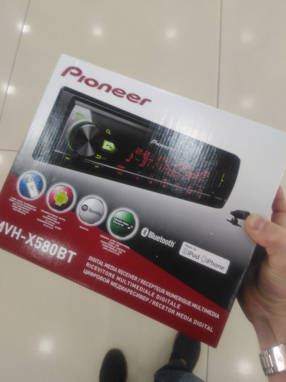 Процессорная магнитола pioneer mvh-x580bt — Daewoo Nexia (N150), 1,6 л,  2008 года | автозвук | DRIVE2