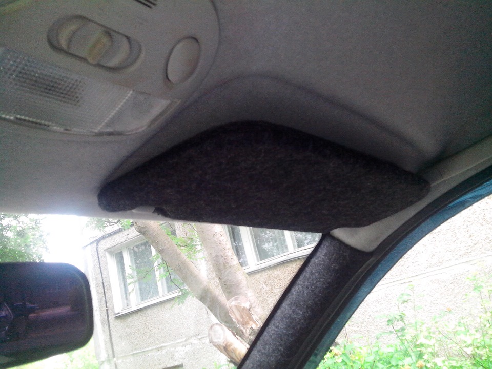 обтяжка потолка карпетом. — Lada Калина седан, 1,6 л, 2008 года ...