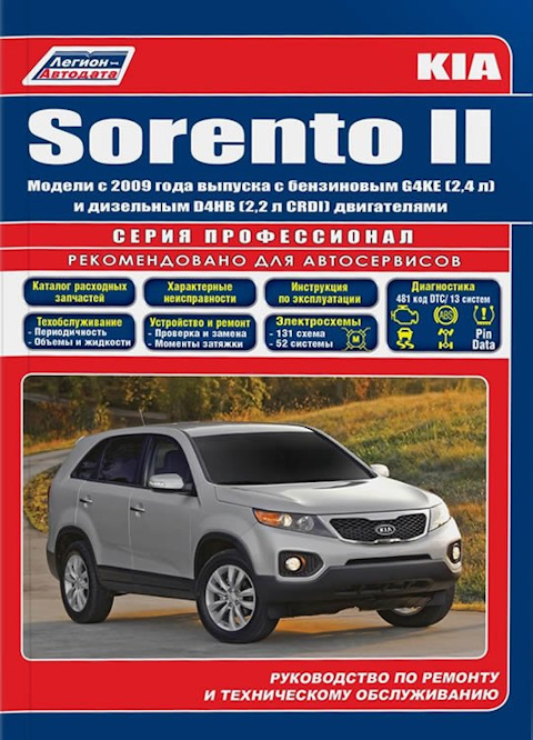 Руководство По Ремонту Sorento XM — KIA Sorento (2G), 2,4 Л, 2015.