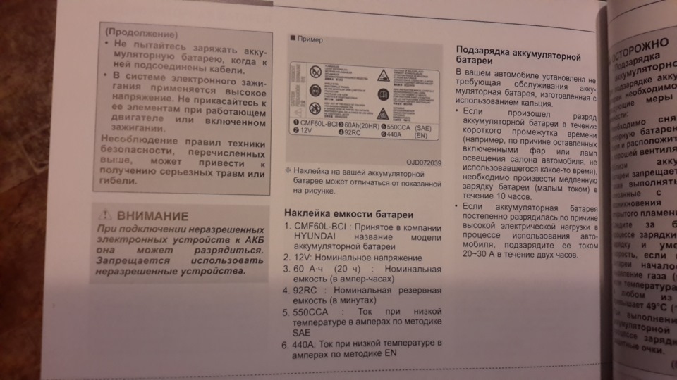 Штатный АКБ на рестайле ROCKET CMF80L-BCI — Hyundai ix35, 2 л, 2015 ...
