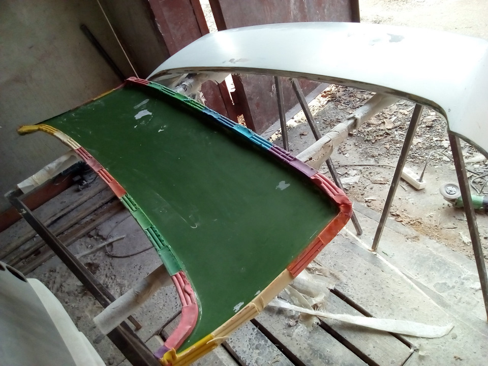 самодельное антикрыло. спойлер своими руками. дактейл из пвх. спойлер cruiser 80. изготовление спойлеров.