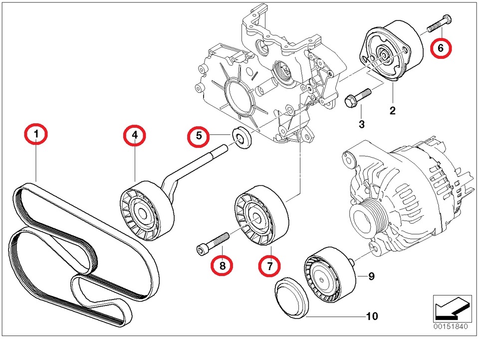 Замена ремней и роликов двигателей BMW