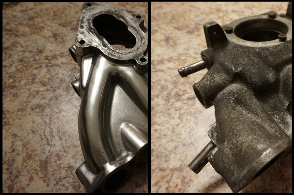 Полировка впускного коллектора — Audi 80 (B4), 2 л, 1992 года ...