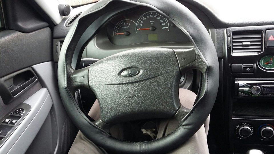 оплетка руля со шнуровкой — LADA Приора седан, 1,6 л., 2007 года ...