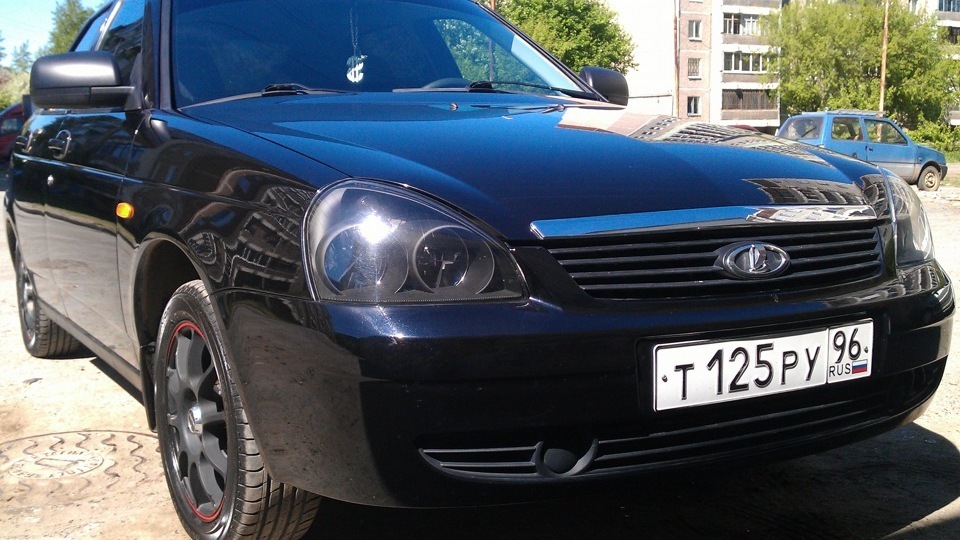 Black Reflector на мой $ Чёрный при㋡рик $ — Lada Приора хэтчбек, 1,6 л ...