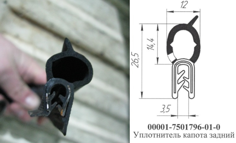 Уплотнитель двери 2108 длина