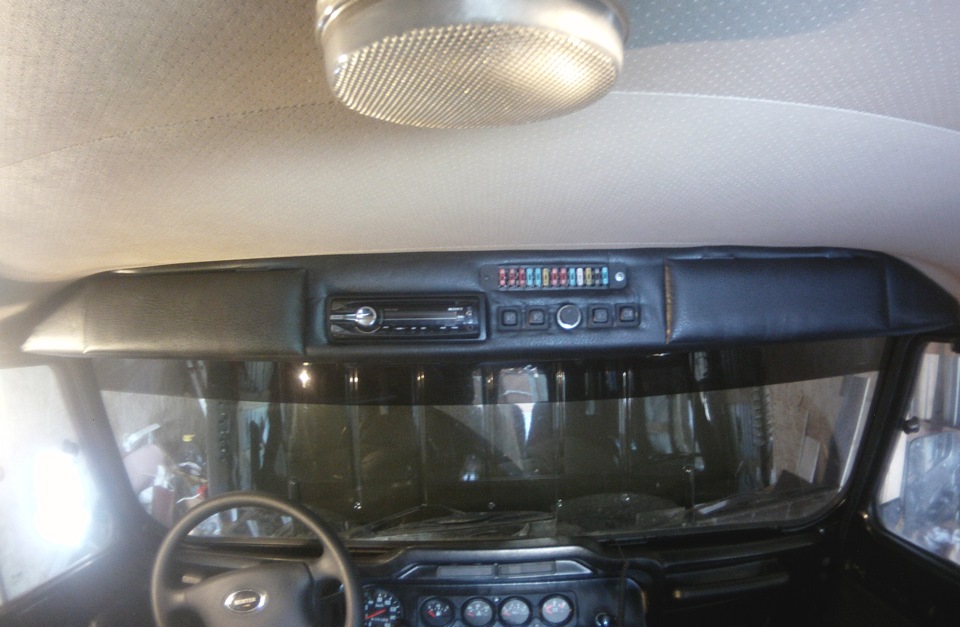 Полка под магнитолу и колонки УАЗ Хантер / 469 (цвет: серый) RC-Hunter/GRAY