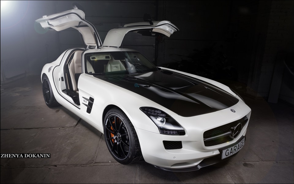 Mercedes SLS AMG С турбиной от самолета