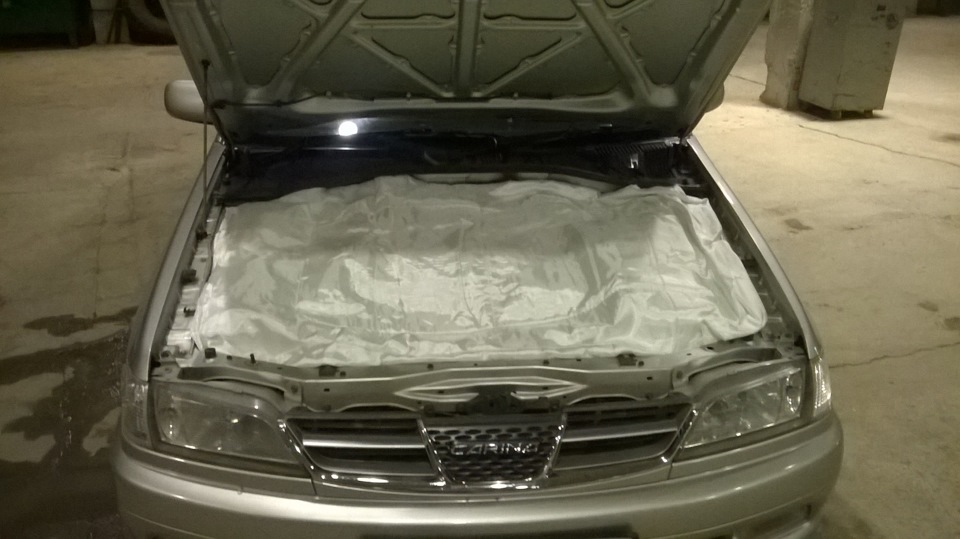 одеяло под капот — Toyota Carina (7G), 1,8 л, 2000 года | аксессуары ...