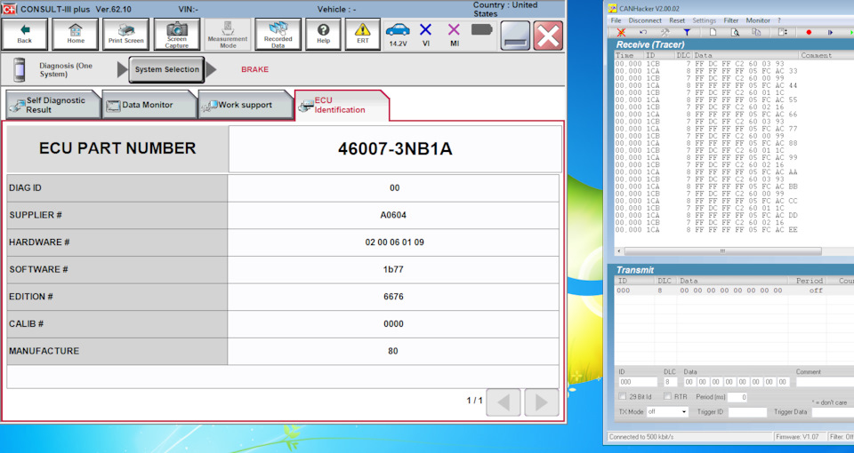 консалт 3+ блок опрашивает — Nissan Leaf (1G). Запчасти на фото: A0604, 510943, A0000000000