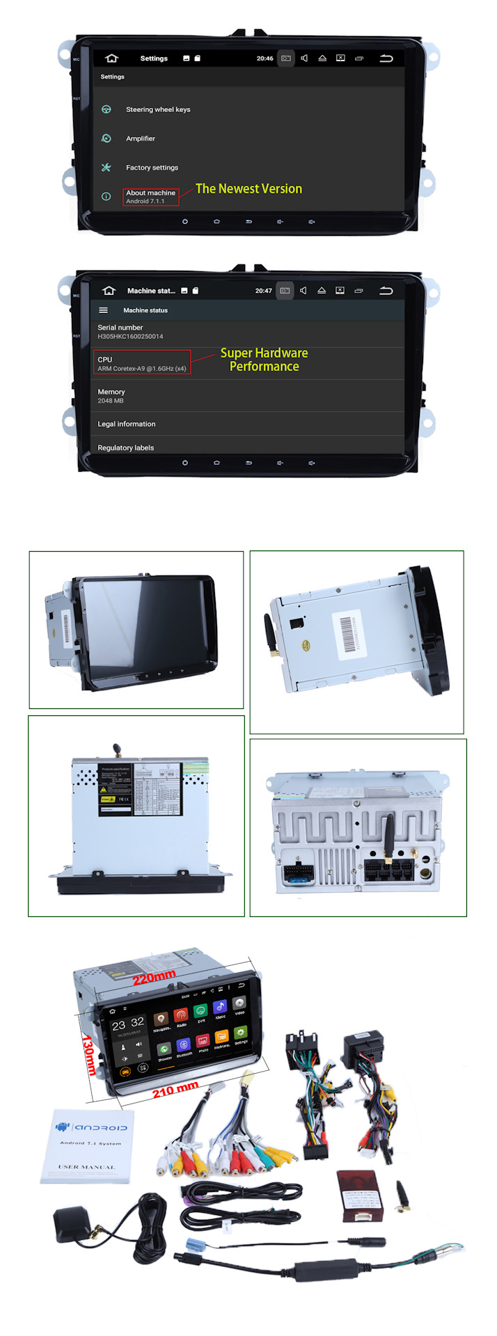 ГУ Андройд 7.1.1 9 дюймов IPS экран — Skoda Superb Mk2, 1,8 л, 2013 ...