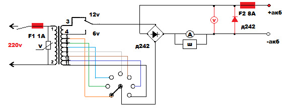 Зарядное жигули 6 12v