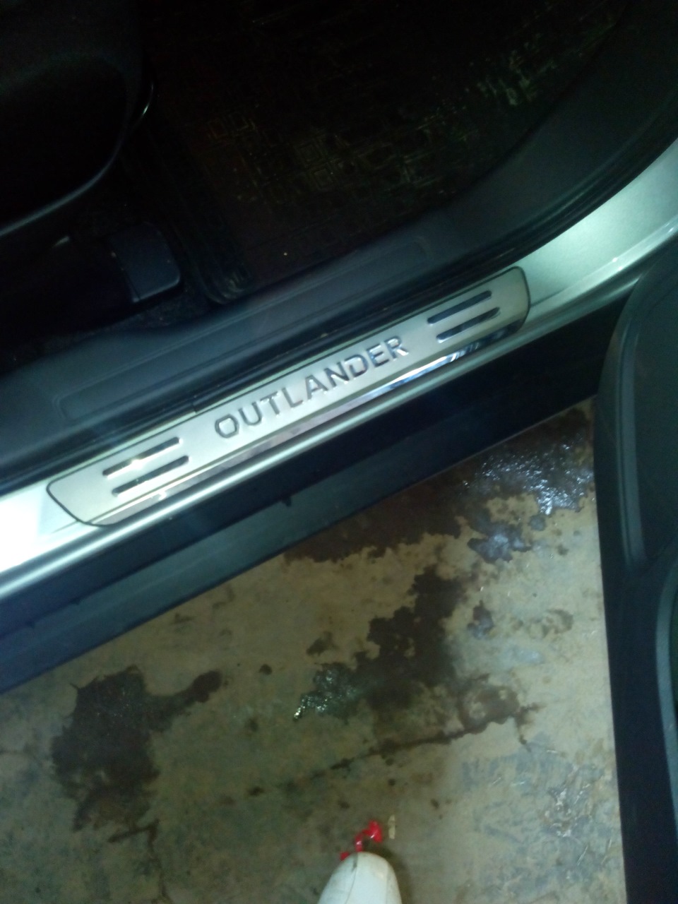 накладки на пороги и задний бампер — Mitsubishi Outlander (3G), 2 л ...
