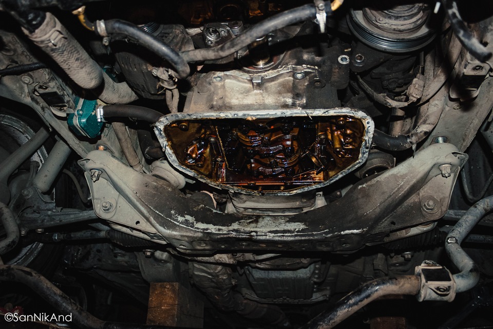 2jz ge как снять масляный насос