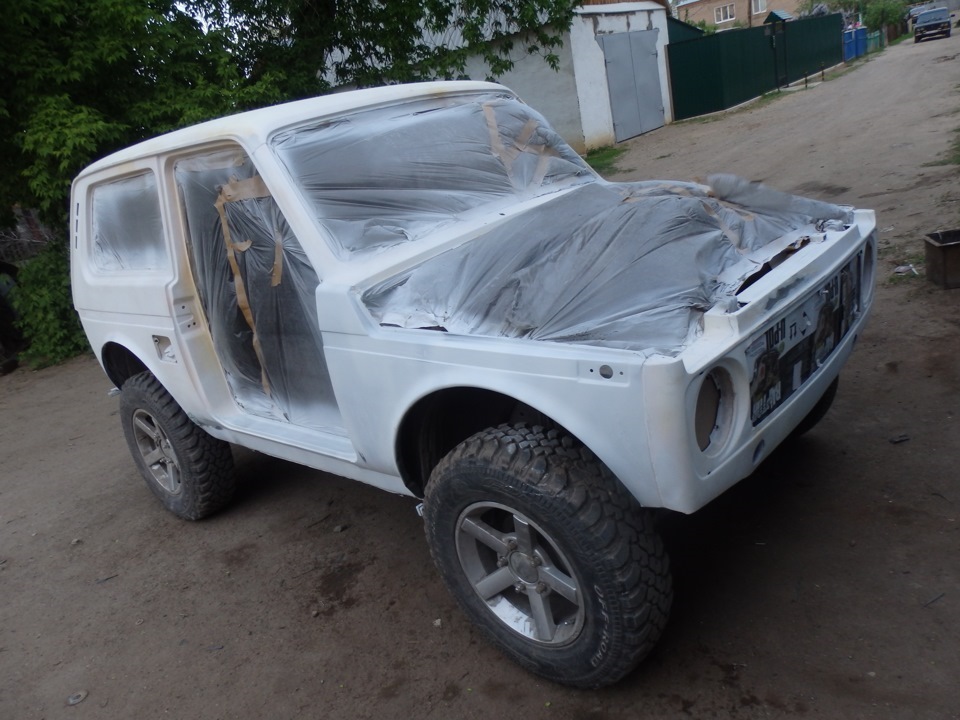 Замена кузовных деталей + Покраска в RAPTOR U-POL (часть2) — Lada 4x4 ...