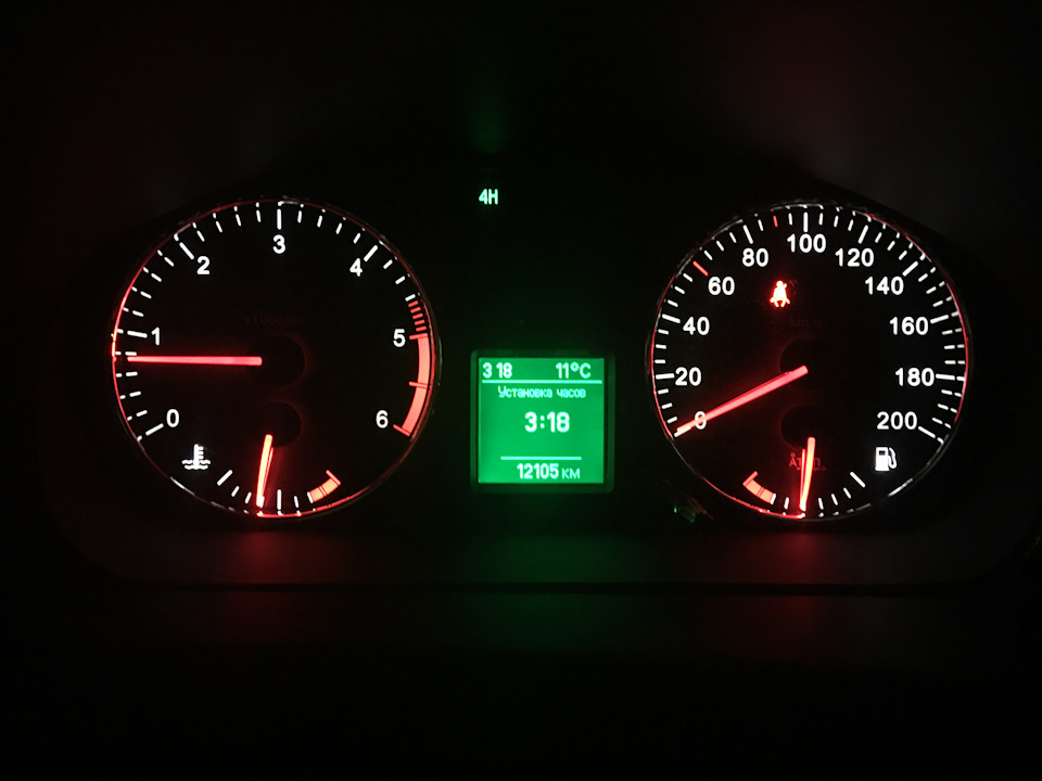 Белые светодиоды подсветки шкал — УАЗ Patriot