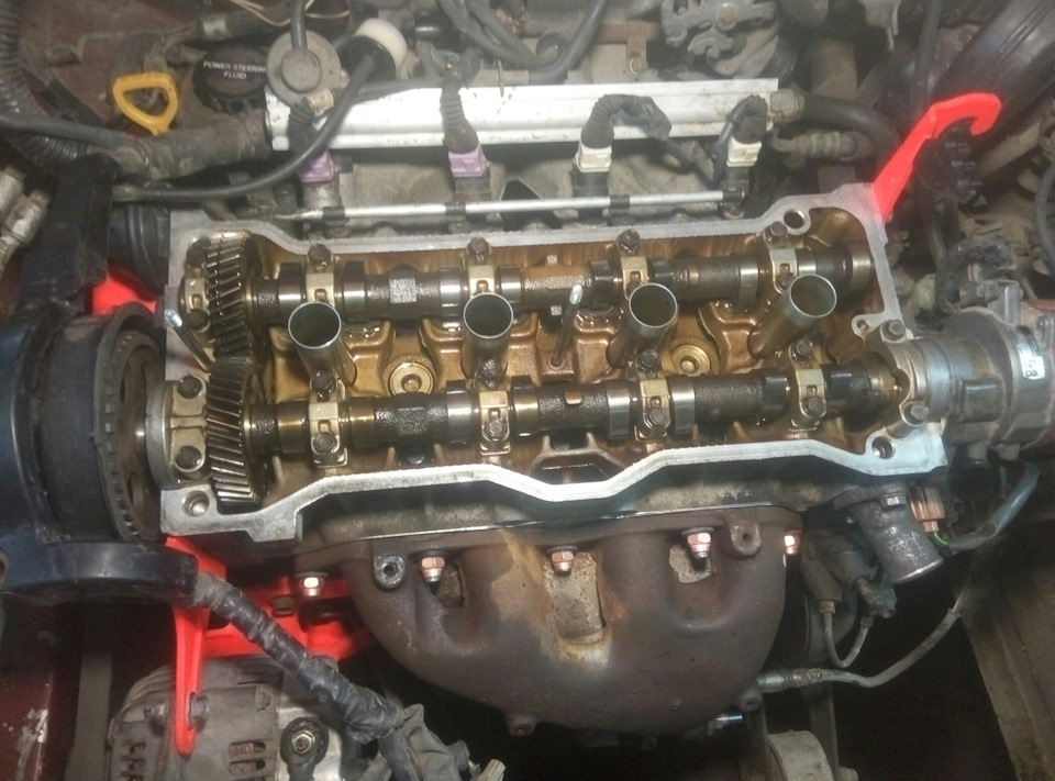 Замена прокладки ГБЦ Часть 2 — Toyota Carina II (T170), 1,6 л, 1991 ...