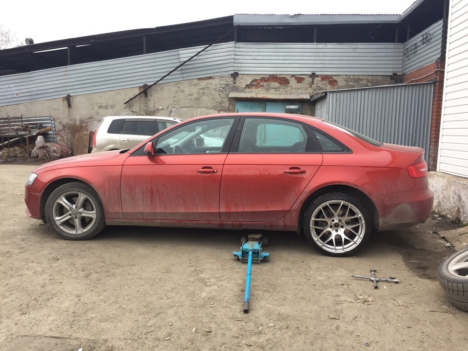 Примерка PDW Kaiser R19 8,5/9,5 245/35 265/30 — Audi A4 (B8), 2 л, 2012 ...