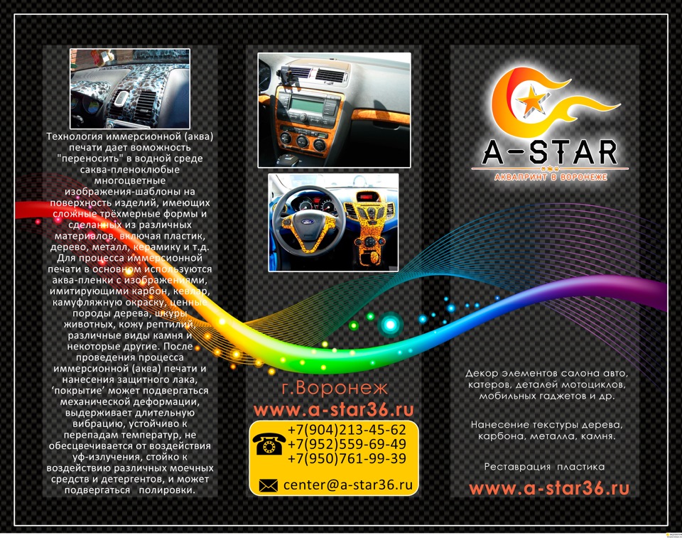 Аквапринт, аквапечать, иммерсионная печать Воронеж — DRIVE2