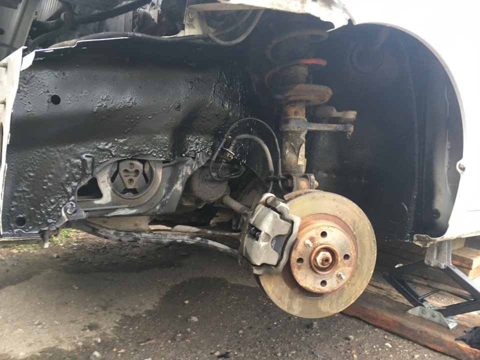 Анти коррозийная обработка подкрылок и экрана — Datsun on-Do, 1,6 л ...