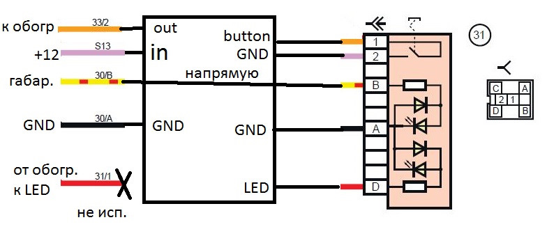 Схема подключения — Lada Granta