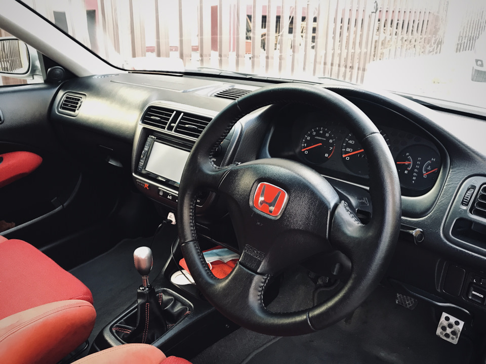 Перешивка руля в каучук — Honda Civic Hatchback (6G), 2 л, 2000 года ...
