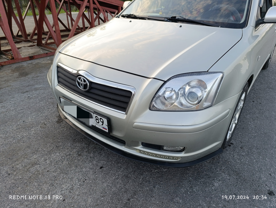 √4️⃣🟢Нижняя губа на бампере — Toyota Avensis II, 1,8 л, 2005 года ...