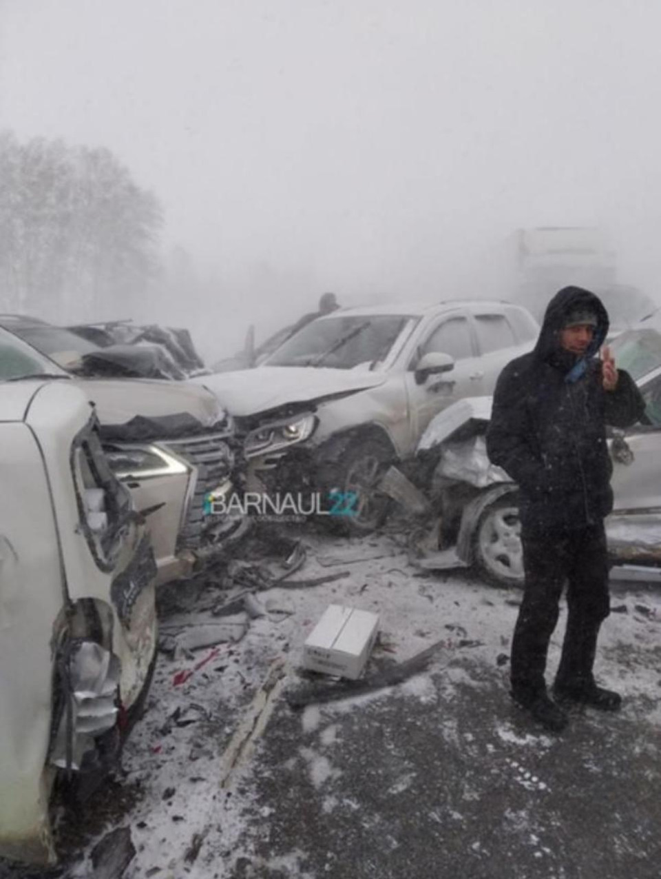 Дорожный апокалипсис: на трассе разбились десятки машин (ВИДЕО МОМЕНТА ДТП)  — DRIVE2