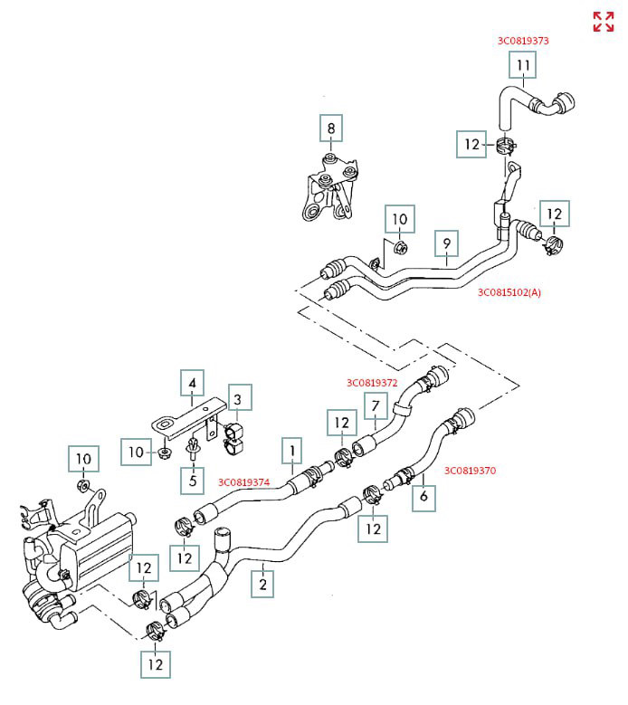 Кто может помочь с поиском патрубков webasto — Volkswagen Passat CC, 1 ...