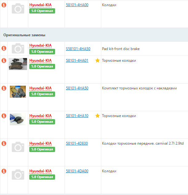 581014HA00 КОМПЛЕКТ ТОРМОЗНЫХ КОЛОДОК (4ШТ) KIA HYUNDAI | Запчасти на ...