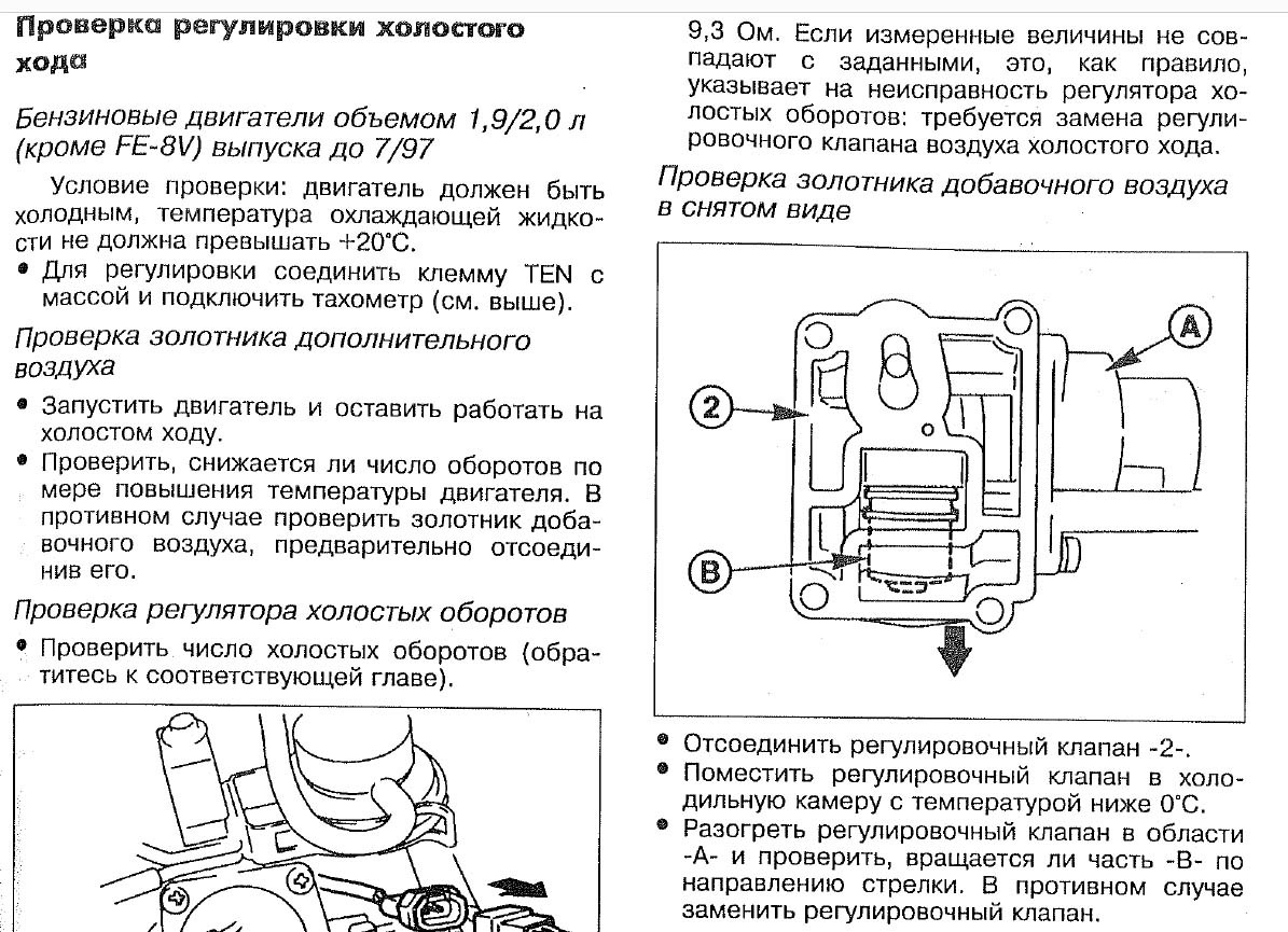 Падают обороты на холостом ходу