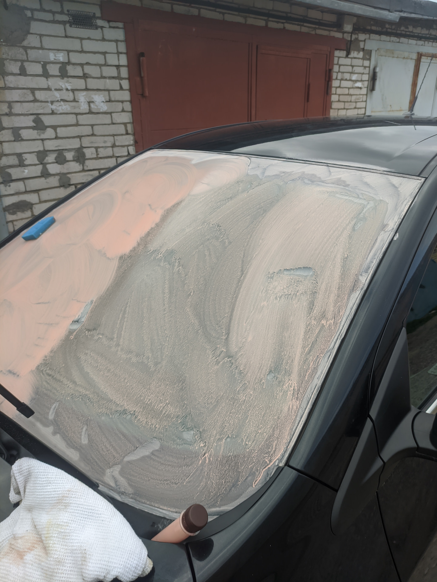 [30] — Бюджетная паста для полировки стекла. Водный камень на лобовом ...