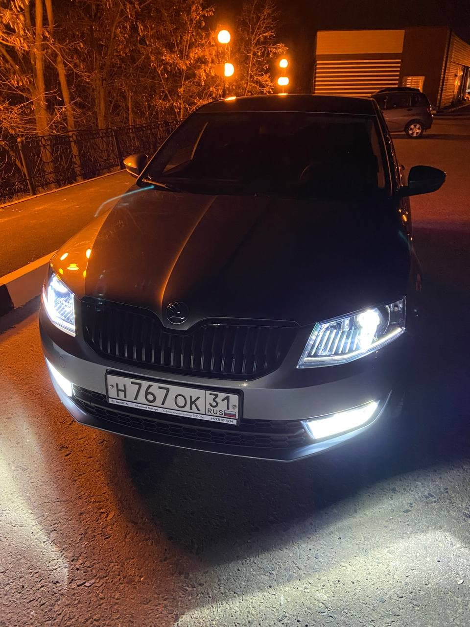 замена галогеновых фар на линзы с led — Skoda Octavia A7 Mk3, 1,8 л, 2014  года | стайлинг | DRIVE2