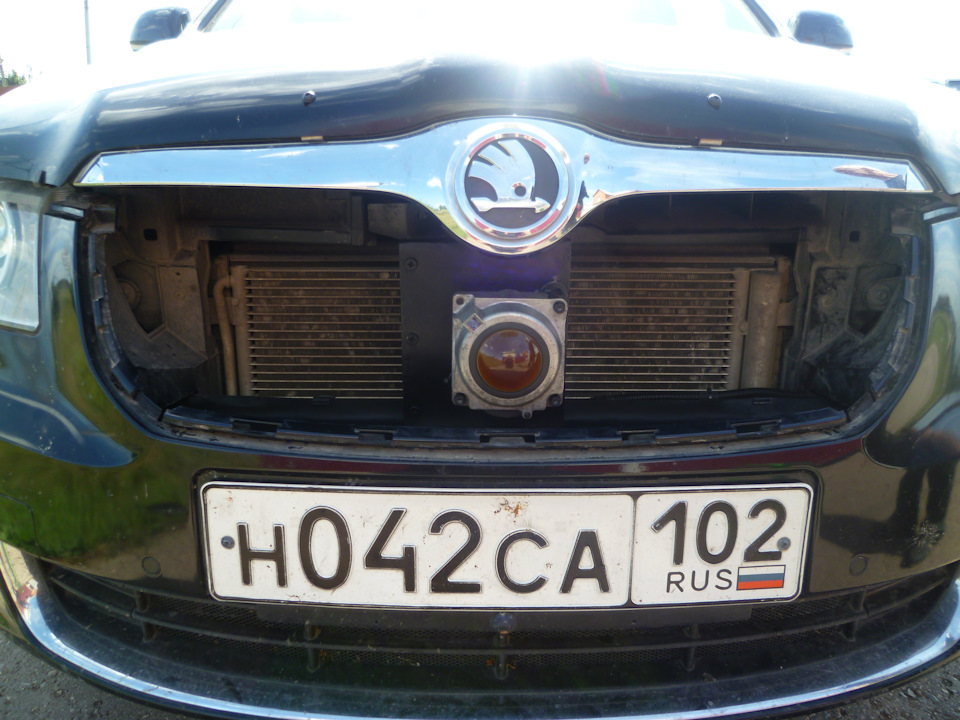 подгонка кронштейна с АСС — Skoda Superb Mk2