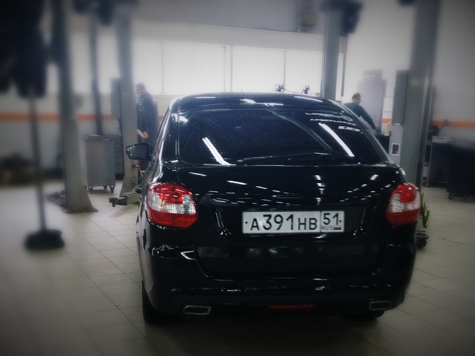 Перед работой помыли, как всегда. — Lada Гранта Лифтбек (2G)