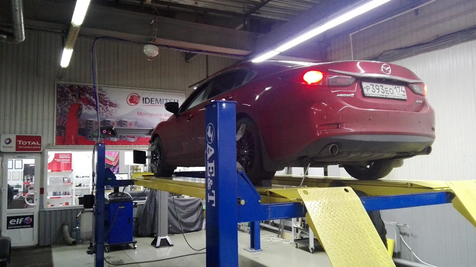 правельный сход-развал в Москве — Mazda 6 (3G) GJ, 2,5 л, 2014 года ...