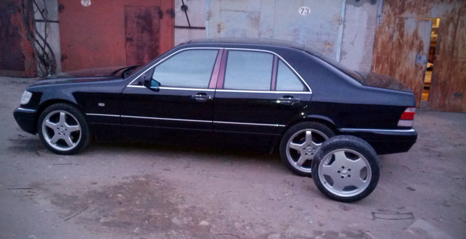 Mercedes w140 на дисках AMG