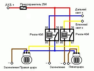 Схема подключения света мтз 82