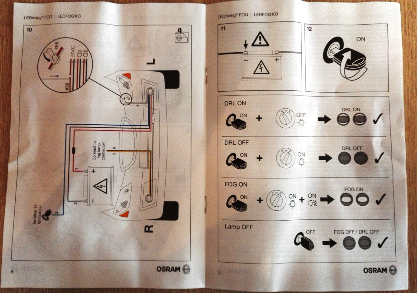 Ledfog101 osram схема подключения