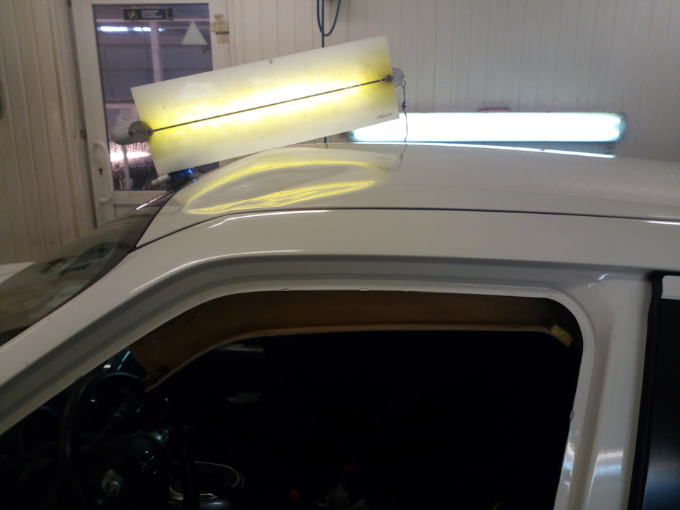 Nissan Juke ремонт вмятины на крыше — АвтоМастер77 на DRIVE2