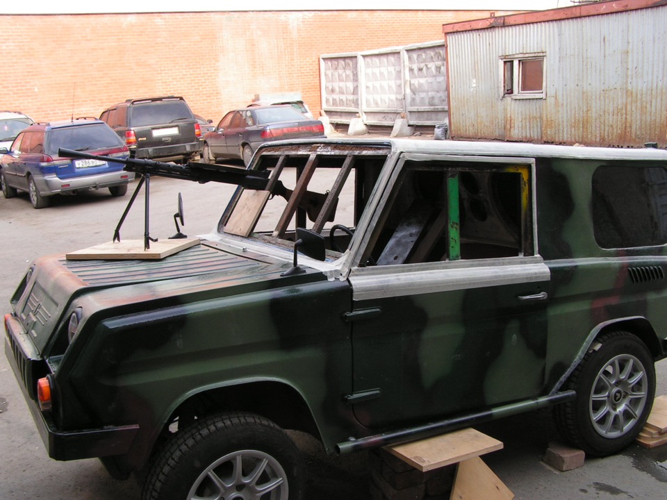 Установка пулемета и оборудования — Мотоколяска СЗД, 1966 года ...