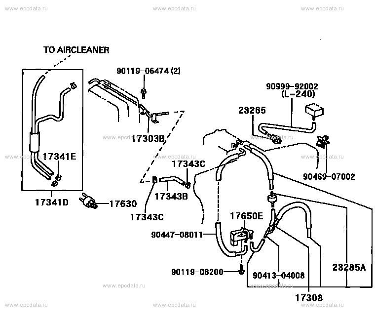 Схема вакуумных трубок 1jz ge